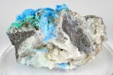 Vibrant Blue, Cyanotrichite On Fluorite - China #183995-3